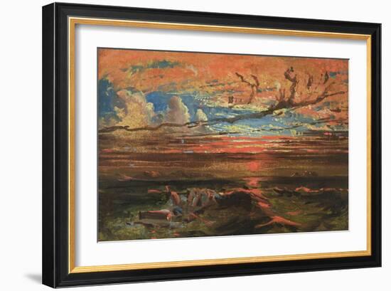 Sunset at Sea after a Storm-Francis Danby-Framed Giclee Print