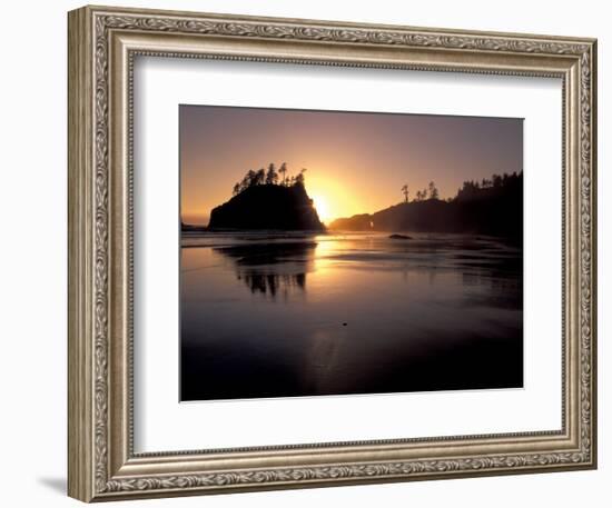 Sunset at Second Beach, Olympic National Park, Washington, USA-Jamie & Judy Wild-Framed Photographic Print