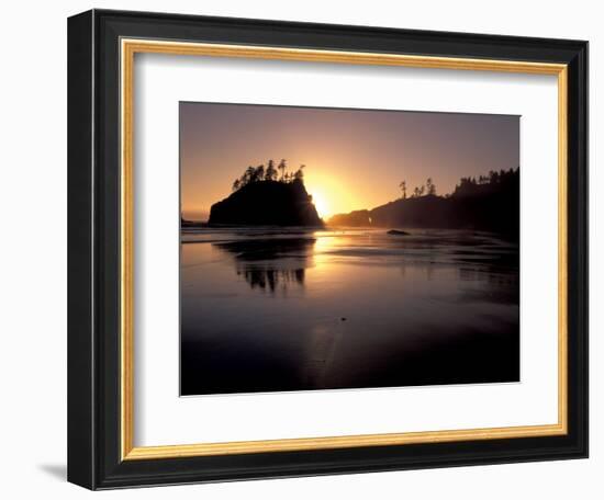 Sunset at Second Beach, Olympic National Park, Washington, USA-Jamie & Judy Wild-Framed Photographic Print