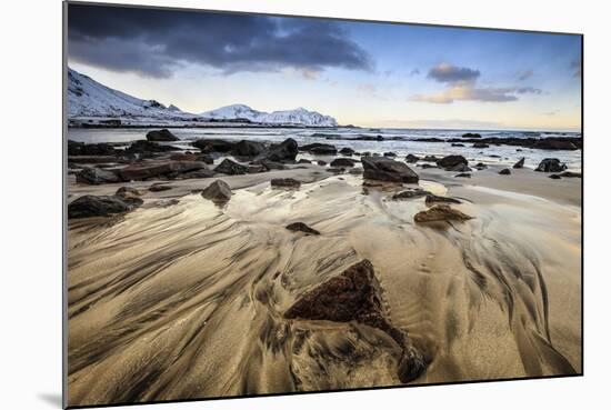 Sunset at Skagsanden Beach, Lofoten, Norway-ClickAlps-Mounted Photographic Print