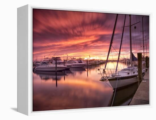 Sunset at Stuart Marina, Florida-Frances Gallogly-Framed Premier Image Canvas