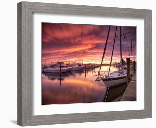 Sunset at Stuart Marina, Florida-Frances Gallogly-Framed Photographic Print