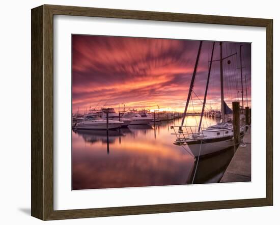 Sunset at Stuart Marina, Florida-Frances Gallogly-Framed Photographic Print