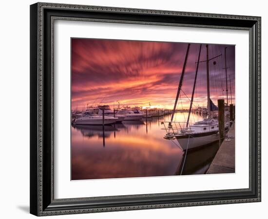 Sunset at Stuart Marina, Florida-Frances Gallogly-Framed Photographic Print