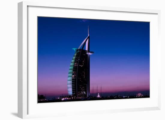 Sunset at the Burj Al Arab, Dubai, United Arab Emirates-Bill Bachmann-Framed Photographic Print