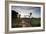 Sunset at the Gate of a Bonito Farm, with Rolling Hills in the Background-Alex Saberi-Framed Photographic Print