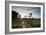 Sunset at the Gate of a Bonito Farm, with Rolling Hills in the Background-Alex Saberi-Framed Photographic Print