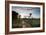 Sunset at the Gate of a Bonito Farm, with Rolling Hills in the Background-Alex Saberi-Framed Photographic Print