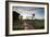 Sunset at the Gate of a Bonito Farm, with Rolling Hills in the Background-Alex Saberi-Framed Photographic Print