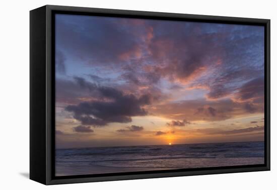 Sunset at the North Sea in Denmark-Ralf Gerard-Framed Premier Image Canvas