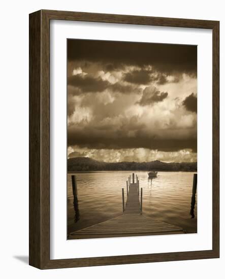 Sunset at the Pier, Pentwater, Michigan ‘10-Monte Nagler-Framed Photographic Print