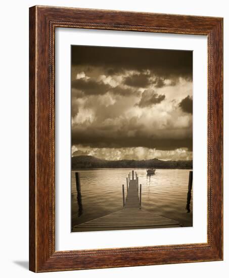 Sunset at the Pier, Pentwater, Michigan ‘10-Monte Nagler-Framed Photographic Print