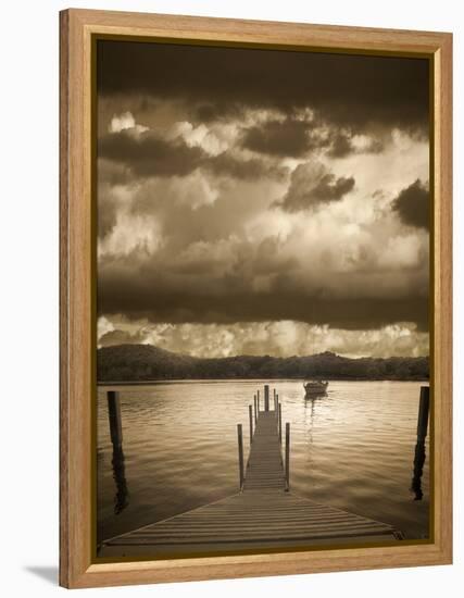 Sunset at the Pier, Pentwater, Michigan ‘10-Monte Nagler-Framed Premier Image Canvas