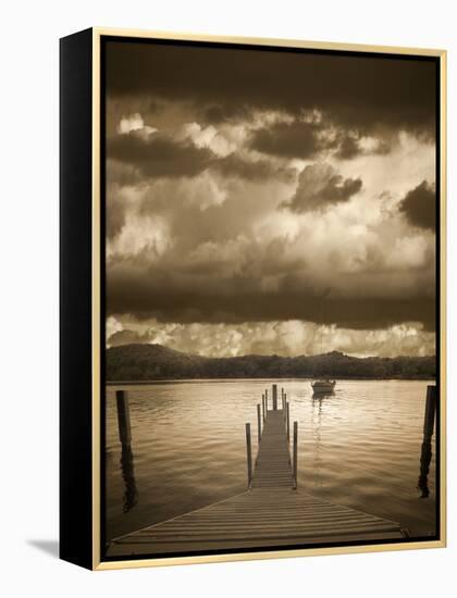 Sunset at the Pier, Pentwater, Michigan ‘10-Monte Nagler-Framed Premier Image Canvas