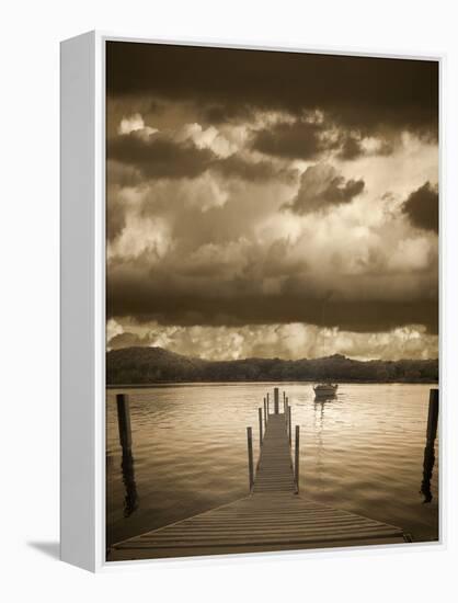 Sunset at the Pier, Pentwater, Michigan ‘10-Monte Nagler-Framed Premier Image Canvas