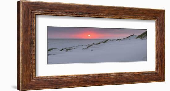 Sunset at the sea, Amrum, Schleswig-Holstein, Germany-null-Framed Art Print