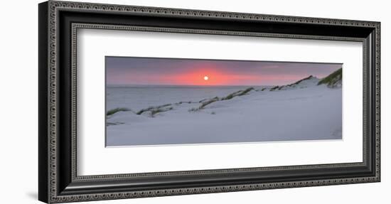 Sunset at the sea, Amrum, Schleswig-Holstein, Germany-null-Framed Art Print