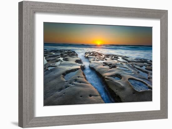 Sunset at Tide Pools in La Jolla, Ca-Andrew Shoemaker-Framed Photographic Print