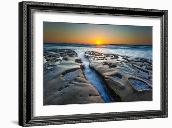 Sunset at Tide Pools in La Jolla, Ca-Andrew Shoemaker-Framed Photographic Print