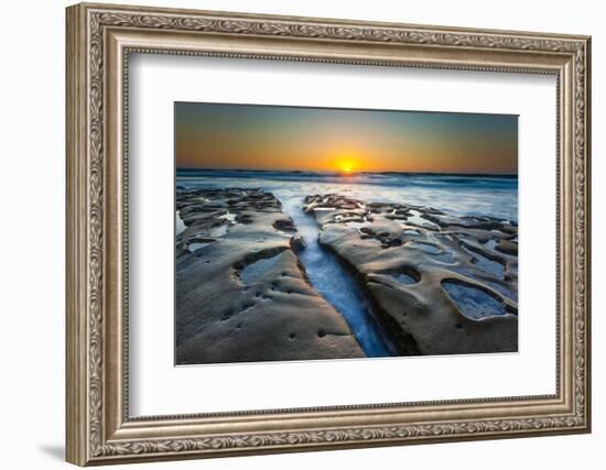 Sunset at Tide Pools in La Jolla, Ca-Andrew Shoemaker-Framed Photographic Print