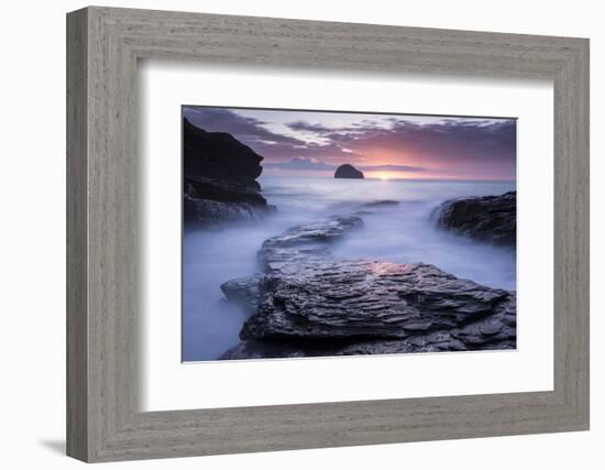 Sunset at Trebarwith Strand, North Cornwall, UK-Ross Hoddinott-Framed Photographic Print