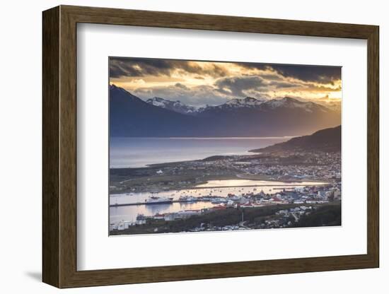 Sunset at Ushuaia, the Southern Most City in the World, Tierra Del Fuego, Patagonia, Argentina-Matthew Williams-Ellis-Framed Photographic Print