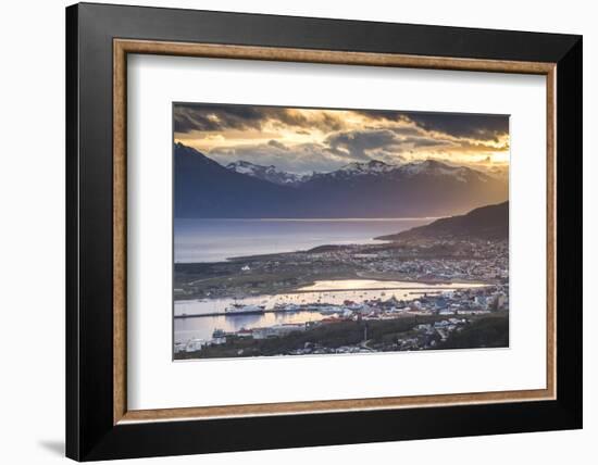 Sunset at Ushuaia, the Southern Most City in the World, Tierra Del Fuego, Patagonia, Argentina-Matthew Williams-Ellis-Framed Photographic Print