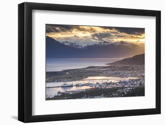 Sunset at Ushuaia, the Southern Most City in the World, Tierra Del Fuego, Patagonia, Argentina-Matthew Williams-Ellis-Framed Photographic Print