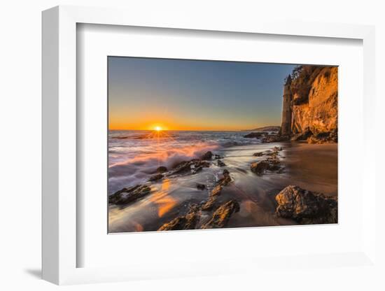 Sunset at Victoria Beach in Laguna Beach, Ca-Andrew Shoemaker-Framed Premium Photographic Print