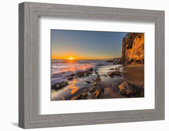 Sunset at Victoria Beach in Laguna Beach, Ca-Andrew Shoemaker-Framed Photographic Print