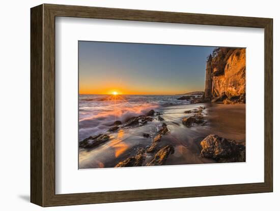 Sunset at Victoria Beach in Laguna Beach, Ca-Andrew Shoemaker-Framed Photographic Print