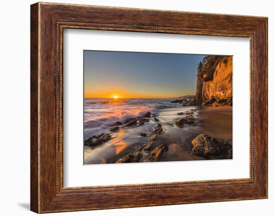 Sunset at Victoria Beach in Laguna Beach, Ca-Andrew Shoemaker-Framed Photographic Print