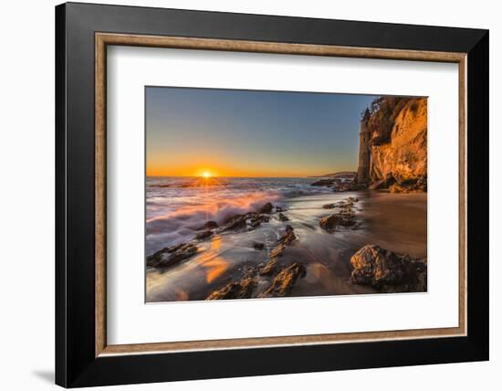 Sunset at Victoria Beach in Laguna Beach, Ca-Andrew Shoemaker-Framed Photographic Print