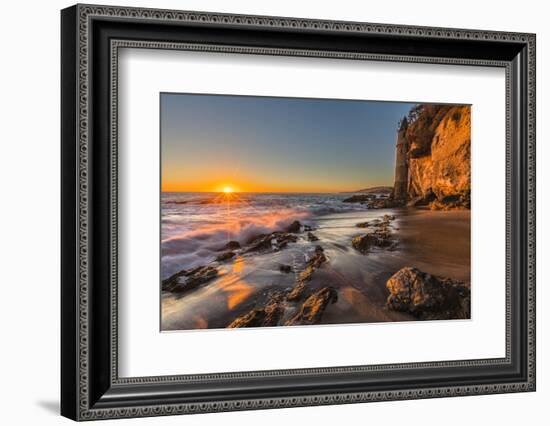 Sunset at Victoria Beach in Laguna Beach, Ca-Andrew Shoemaker-Framed Photographic Print