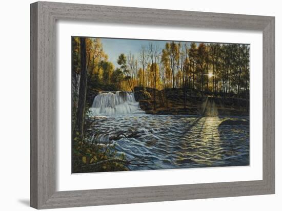 Sunset at Wadsworth Falls-Bruce Dumas-Framed Giclee Print