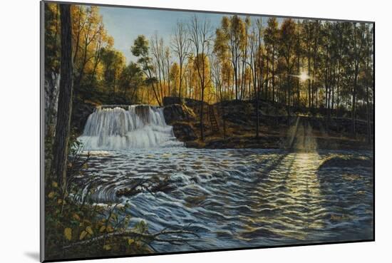 Sunset at Wadsworth Falls-Bruce Dumas-Mounted Giclee Print