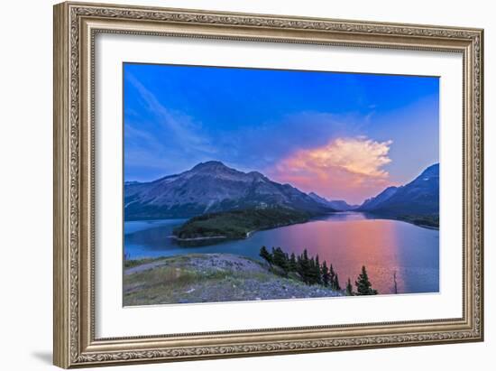 Sunset at Waterton Lakes National Park, Alberta, Canada-Stocktrek Images-Framed Photographic Print