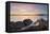 Sunset at Wildcat Cove, looking to Samish Bay and the San Juan Islands, Larrabee SP, Washington St-Alan Majchrowicz-Framed Premier Image Canvas