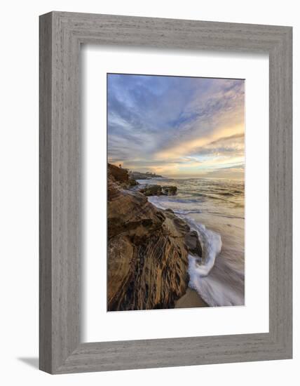 Sunset at Windansea Beach in La Jolla, Ca-Andrew Shoemaker-Framed Photographic Print