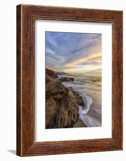 Sunset at Windansea Beach in La Jolla, Ca-Andrew Shoemaker-Framed Photographic Print