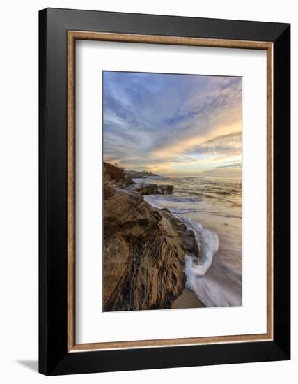 Sunset at Windansea Beach in La Jolla, Ca-Andrew Shoemaker-Framed Photographic Print