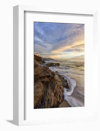 Sunset at Windansea Beach in La Jolla, Ca-Andrew Shoemaker-Framed Photographic Print