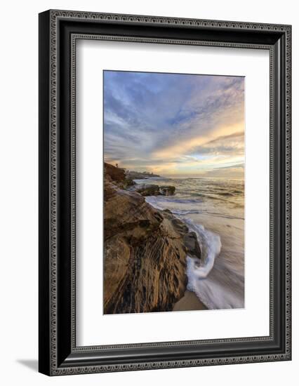 Sunset at Windansea Beach in La Jolla, Ca-Andrew Shoemaker-Framed Photographic Print