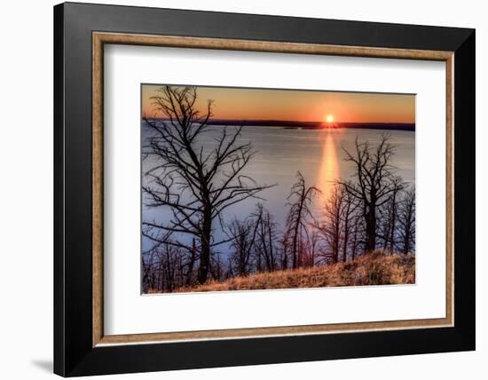 Sunset at Yellowstone Lake, Yellowstone National Park, Wyoming, USA-Tom Norring-Framed Photographic Print