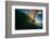 Sunset back lights a tubing wave-Mark A Johnson-Framed Photographic Print