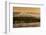 Sunset back lights a tubing wave-Mark A Johnson-Framed Photographic Print