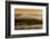 Sunset back lights a tubing wave-Mark A Johnson-Framed Photographic Print