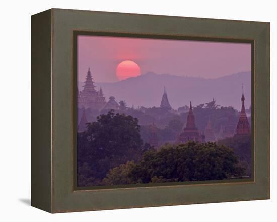 Sunset, Bagan (Pagan), Myanmar (Burma), Asia-Jochen Schlenker-Framed Premier Image Canvas