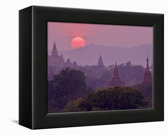 Sunset, Bagan (Pagan), Myanmar (Burma), Asia-Jochen Schlenker-Framed Premier Image Canvas