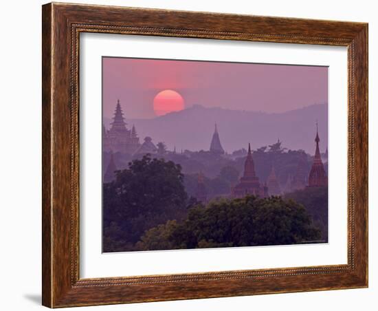 Sunset, Bagan (Pagan), Myanmar (Burma), Asia-Jochen Schlenker-Framed Photographic Print